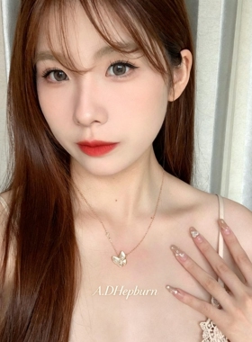 A.DHepburn贝母蝴蝶锁骨链女
