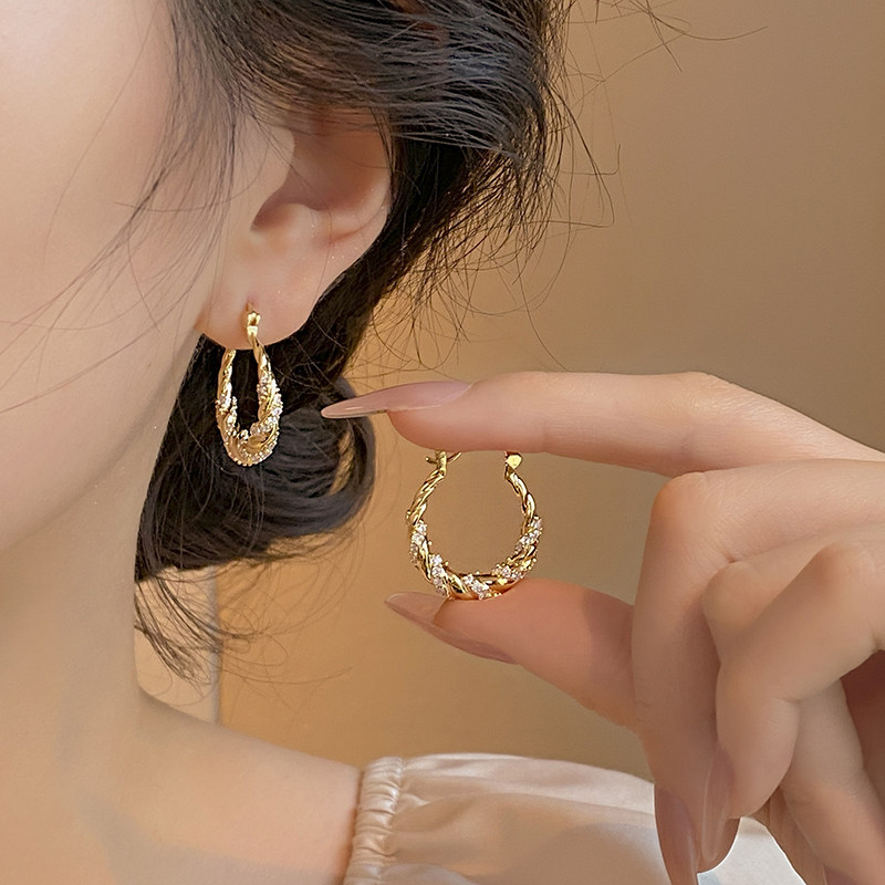 TinySylvie金色圆环百搭耳环