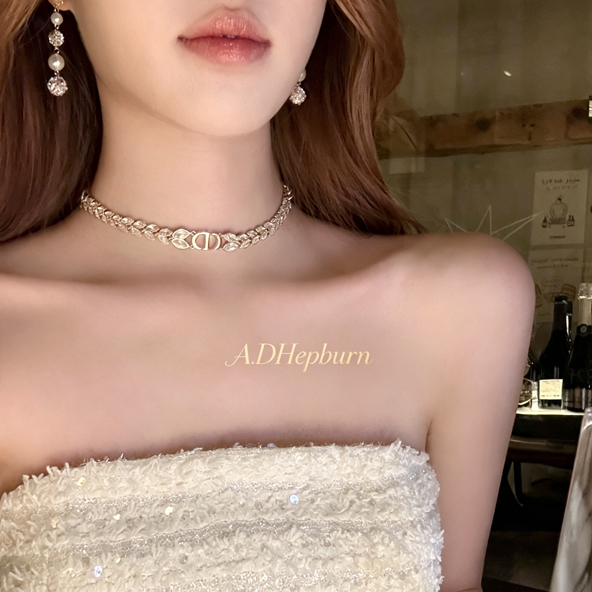 A.DHepburn麦穗CD项链套装