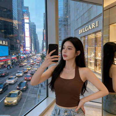 温润亲肤弹力美背吊带背心不勒