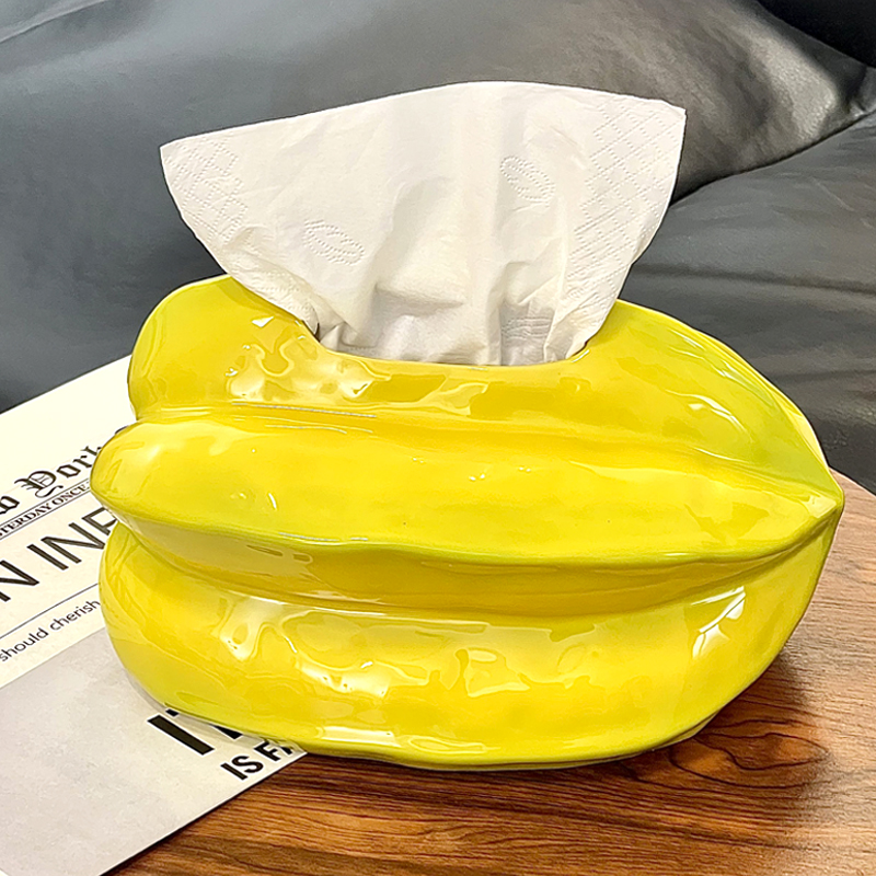 杨桃轻奢高档陶瓷纸巾盒