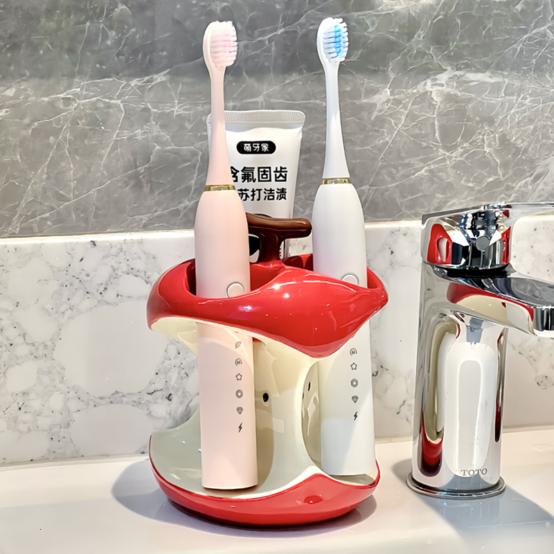 陶瓷苹果电动牙刷置物架