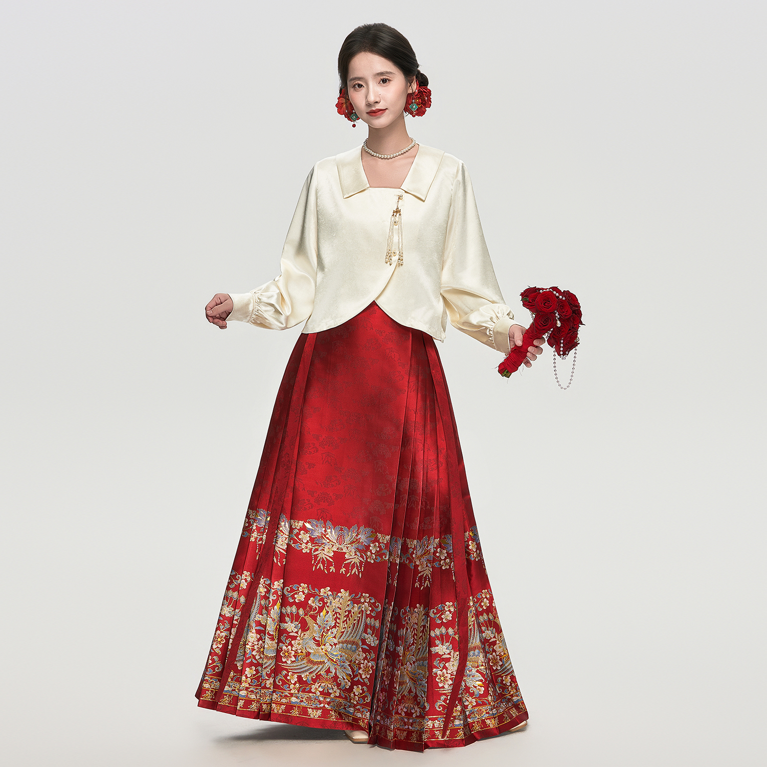 星河汉歌新中式衬衫订婚敬酒服