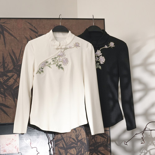 星河汉歌新中式针织上衣2025新款