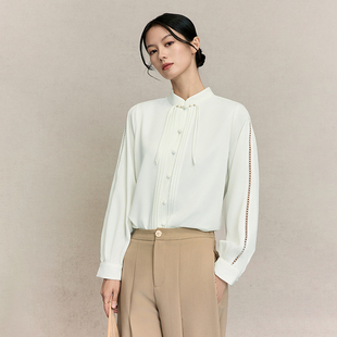 星河汉歌素锦新中式 马面裙上衣冬明制汉服改良日常 白色女衬衫