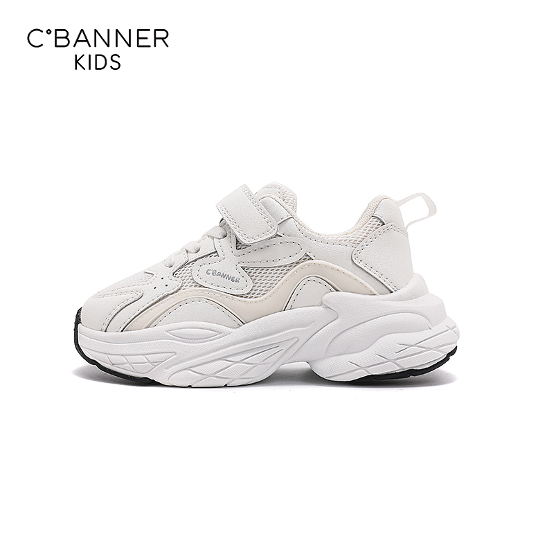 千百度儿童运动鞋女童鞋子2025春秋季新款小白鞋男童轻便跑步鞋