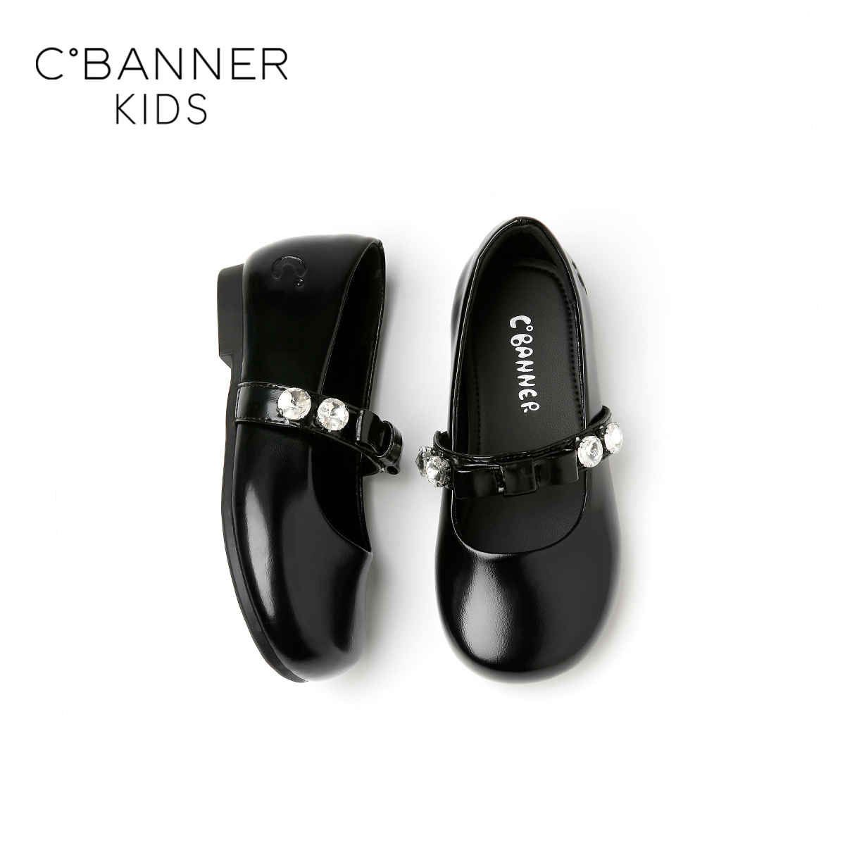 千百度女童时尚百搭休闲皮鞋