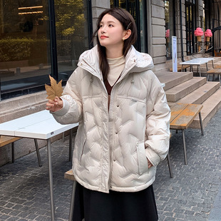 90绒中长连帽压胶羽绒服女9921 胖mm200斤加肥加大码 大季 2025新款