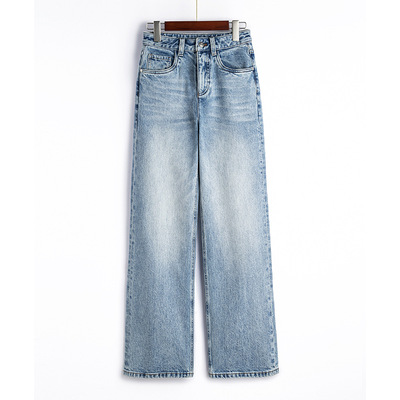 爆款！进口Bossa土耳其面料牛仔裤！高品质重工水洗阔腿直筒裤