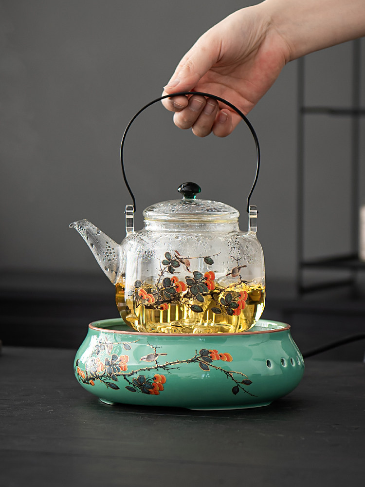 电热陶瓷炉茶壶加厚耐热玻璃茶壶经典升降梁茶壶电热茶炉煮水