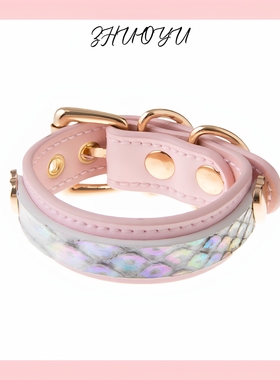 灼欲*原创设计真皮高级粉色甜美可爱可调节手环手链饰品情侣礼物