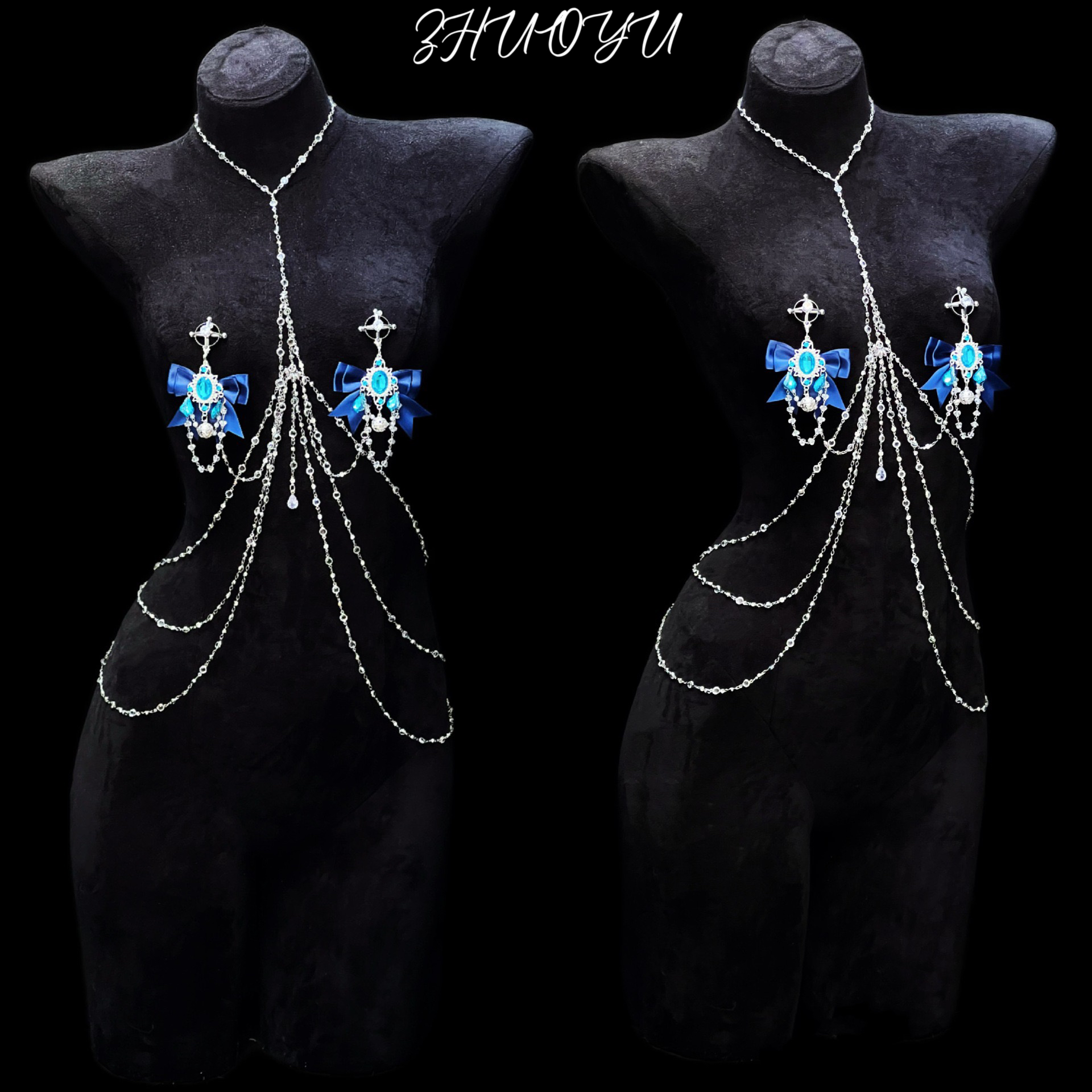 灼欲*原创手作《空灵》性感女式身体链连体胸链腰链外出穿戴饰品,饰品/流行首饰/时尚饰品新,身体装饰链,淘宝优惠券,粉丝福利购,淘宝优惠卷