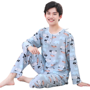 夏季青少年大童薄款绵绸套装