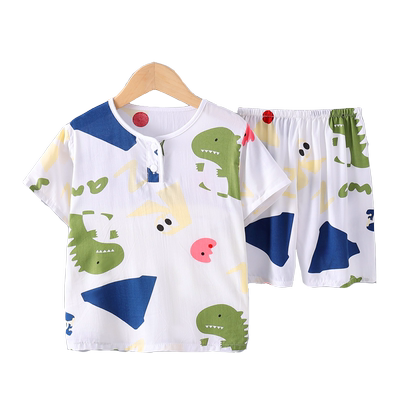 男孩子宝宝家居服绵绸套装