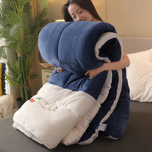 32度牛奶绒被子冬被双面绒棉被子加厚保暖冬季冬天毛绒被芯法兰绒