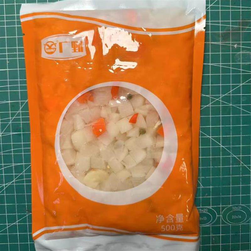 热销遵化广野酸辣萝卜丁萝卜片500g/袋*3袋