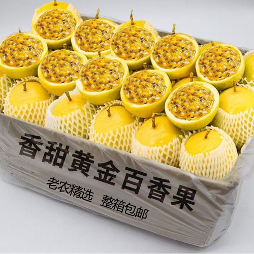 黄金百香果钦蜜9号新鲜水果