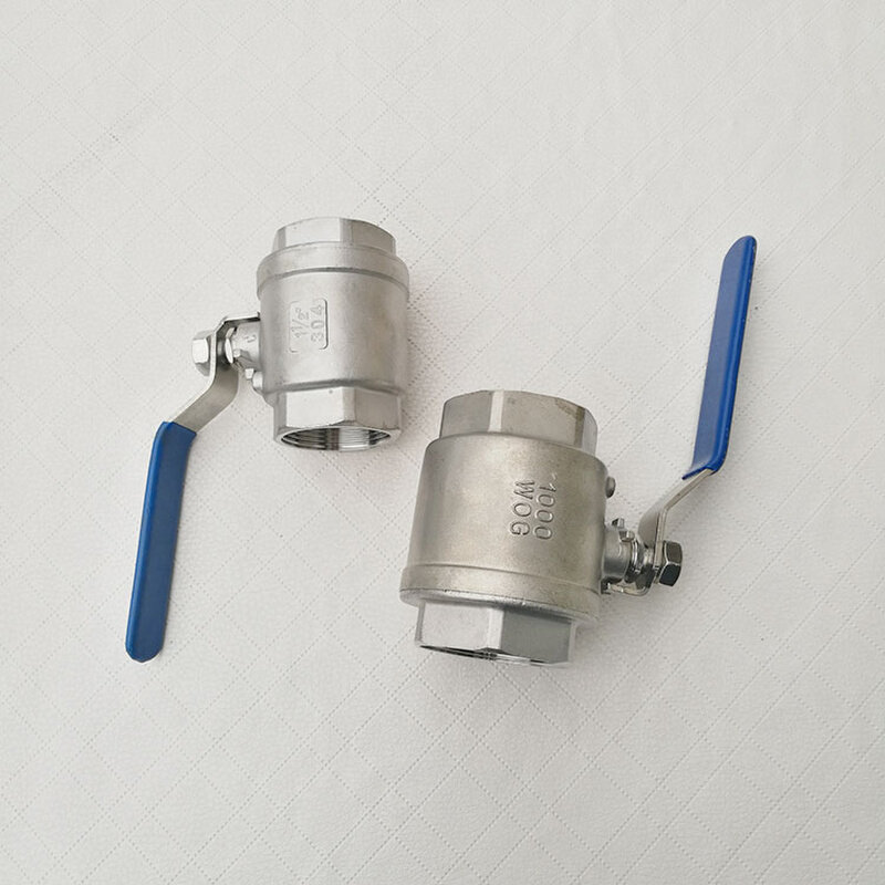 2寸dn50不锈钢两片式内螺纹球阀 dn65大通径高压高温开关阀门