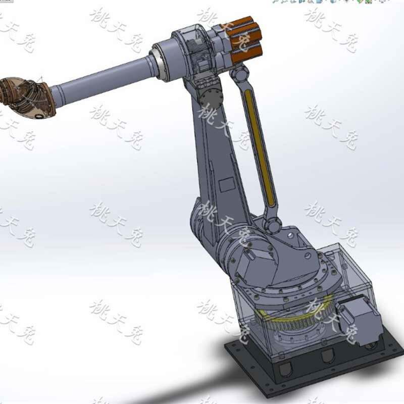 6六轴机器人6六自由度工业机器人机械手臂设计cad图纸3d图纸素.