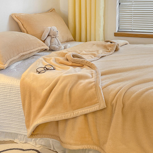 珊瑚绒毛毯午睡沙发毯子加厚冬季 空调毛巾被办公室披肩盖毯床上用