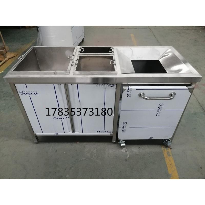 不锈钢收残车收残台收餐车两用推车饭店食堂垃圾车碗碟收集车