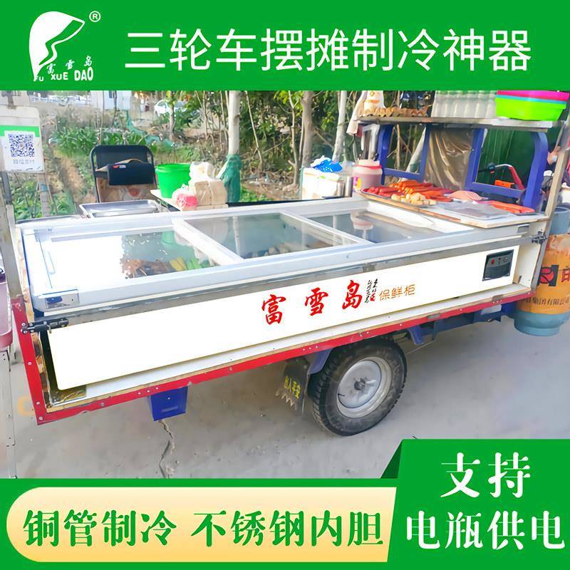台式冷藏展示柜串串熟食凉菜烧烤移动三轮车摆摊冰箱小冰柜保鲜柜