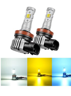 白/黄/蓝 DC9-18V H8/H11/H16 日本热卖三色切换汽车LED雾灯