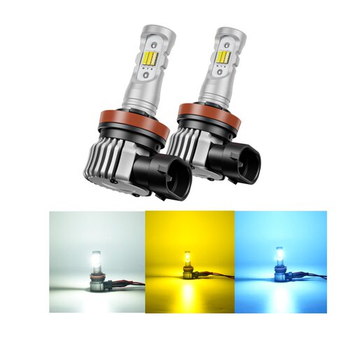 白/黄/蓝 DC9-18V H8/H11/H16 日本热卖三色切换汽车LED雾灯