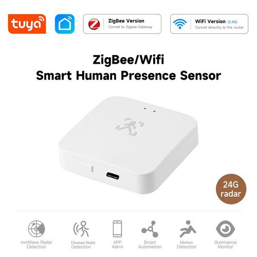 涂鸦Zigbee智能WiFi人体存在传感器烟雾报警器浸水探测器跨境