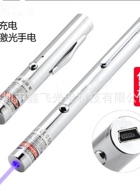 齐影 USB充电售楼笔绿光手电红色激光手电绿光激光镭射紫光激光笔