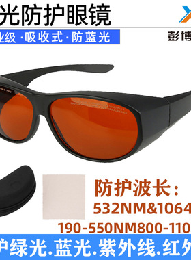 190-550nm800-1100nm1320nm绿光紫蓝光OPT美容仪皮秒激光防护眼镜