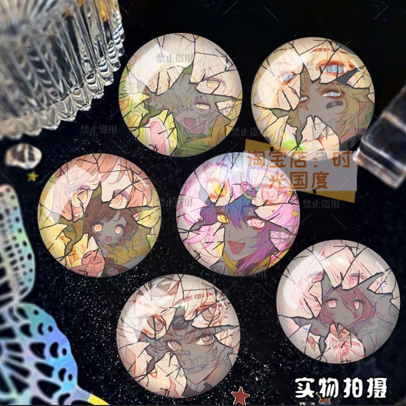 25新款第五人格囚徒佣兵机械师调香师同人反光破碎系列双闪吧唧