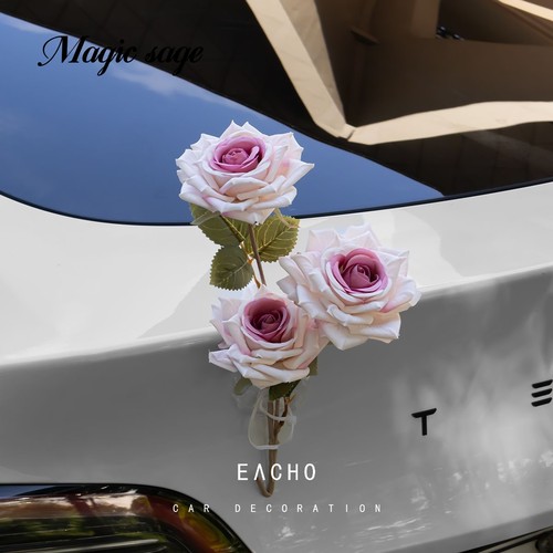 新款花束曼塔玫瑰车尾仿真挂件