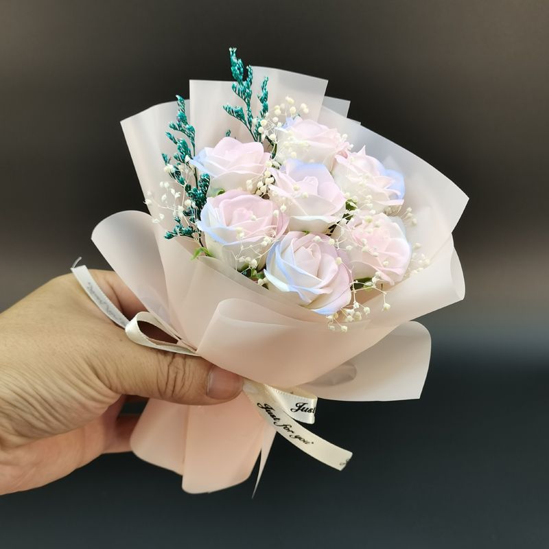 教师节碎冰迷你小花束永生花玫瑰花香皂花干花低价便宜礼物送老师