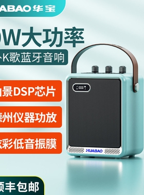 华宝户外便携式K歌音响麦克风一小型音箱体带声卡广场舞蓝牙乐器