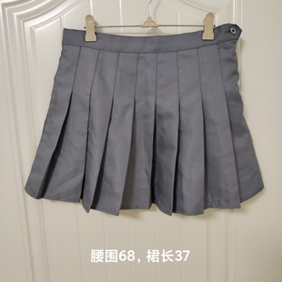 美式百褶裙夏季女jk短裙超短辣妹学生学院风高腰西装半身裙a字裙