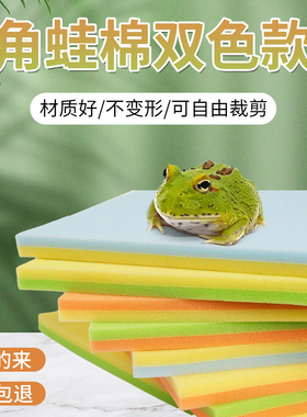 角蛙专用生化绵超舒适柔软细孔过滤棉角蛙垫材不磨脚彩色角蛙海绵