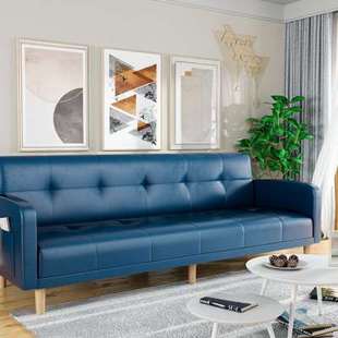 发廊网红科技布艺沙发床1.8米多功能可折叠简易沙发2米双人沙发