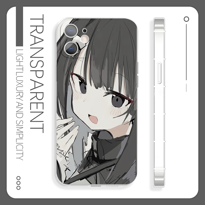 明日方舟羽毛笔的笑言可爱甜美萌苹果13手机壳适用于12pro小米12oppo