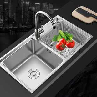 SUS304不锈钢水池 水槽 加厚拉丝槽 厨房洗菜盆 钢盆 双水盆 碗盆