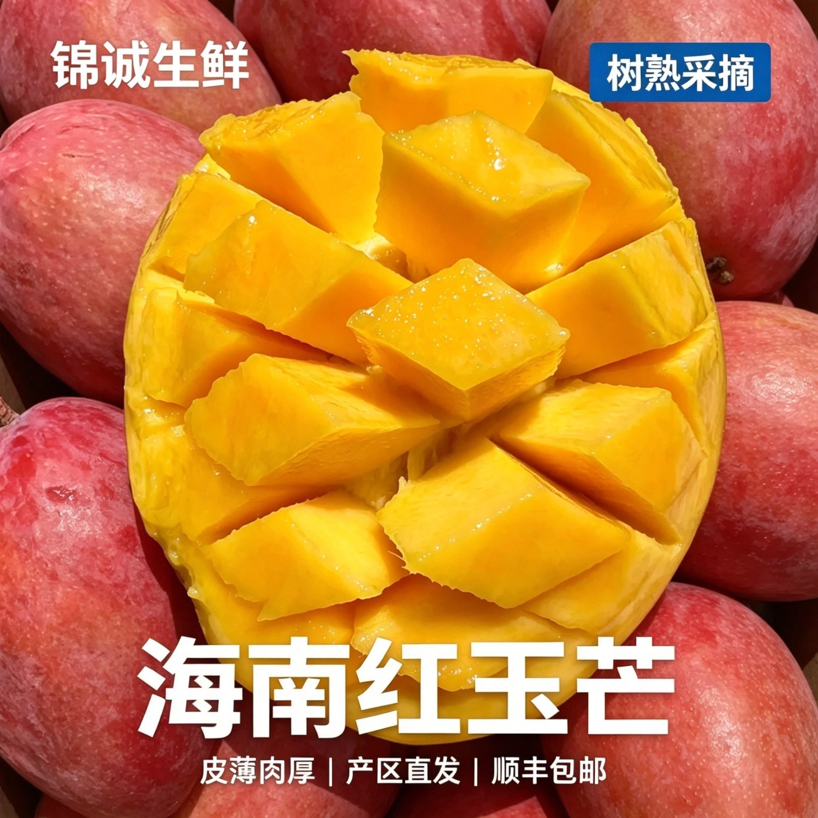 顺丰包邮 海南红玉芒果玉文芒三芒果