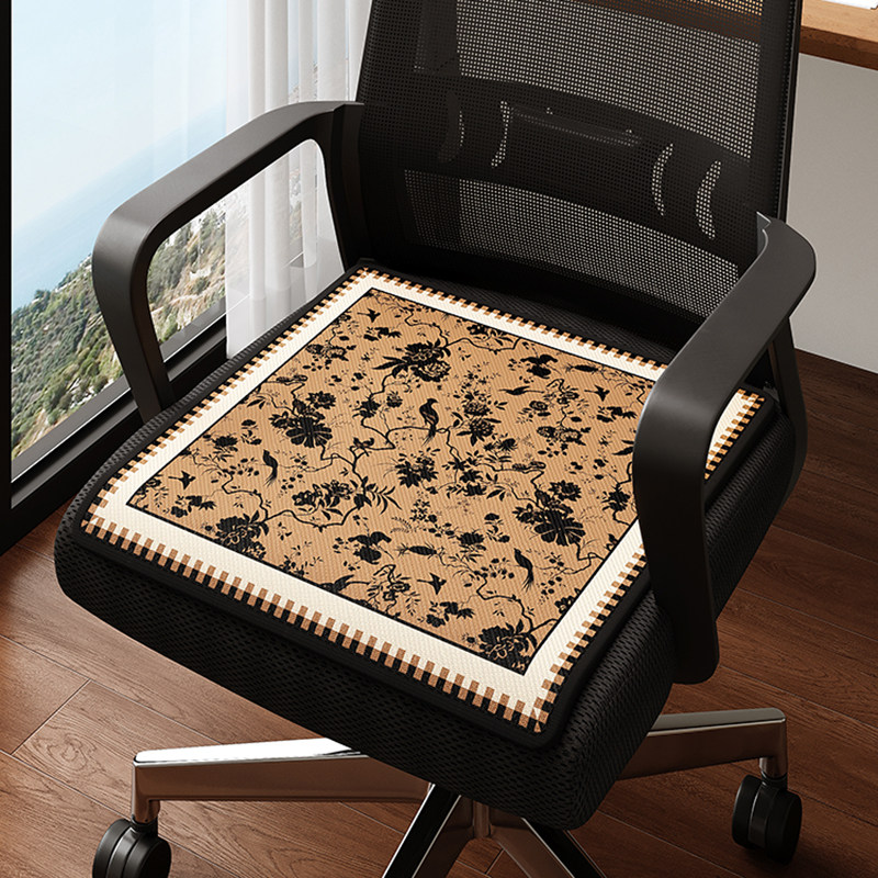 夏天冰沙办公室久坐垫冰丝凉感透气坐椅垫转椅垫沙发垫餐椅垫中古