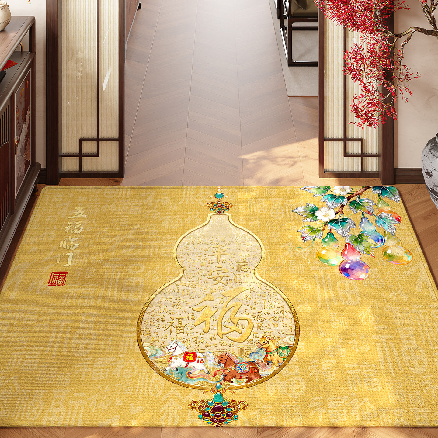 大门口入户门地垫2026新款地毯进门垫脚踏垫乔迁黄色玄关耐脏防滑,居家布艺,入户地垫,淘宝优惠券,粉丝福利购,淘宝优惠卷