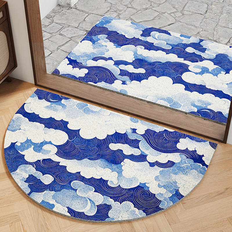 风水玄学地垫入户门门外专用高级感蓝色门口进门丝圈加厚入户门垫,居家布艺,入户地垫,淘宝优惠券,粉丝福利购,淘宝优惠卷