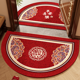 乔迁地垫半圆入户门垫红色新居地毯门外进门门口脚垫防滑耐磨垫子