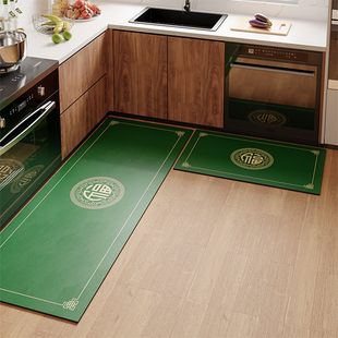 绿色高级厨房地垫硅藻泥吸水吸油防滑耐脏家用专用脚垫可清洗地毯