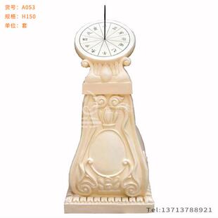 厂家直销石雕汉白玉日晷校园大型石材刻字日晷广场景观户户外摆件