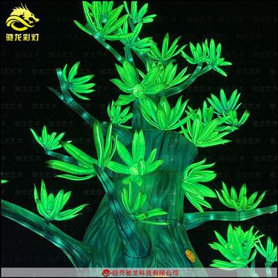 梦幻造型花灯草坪树林森林夜游氛围装扮奇幻彩灯展美陈蘑菇灯笼