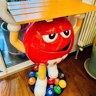 卡通红橙黄m豆人玻璃钢雕塑mm豆公仔模型网红客厅装饰落地大摆件