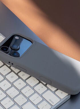 软糯亲肤碳灰色加厚防摔真液态硅胶适用1717promax新款15s高级感14ultrak80至尊70耐脏60全包